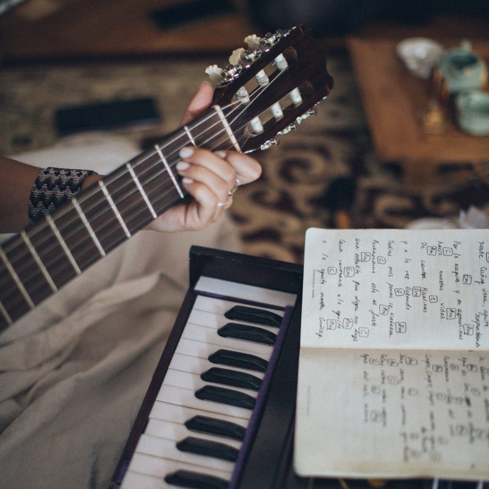 Making music a habit showing instruments